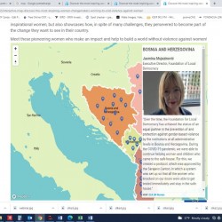 Direktorica Fondacije lokalne demokratije Jasmina Mujezinović na interaktivnoj  UN mapi profesionalaca u borbi za prava žena!